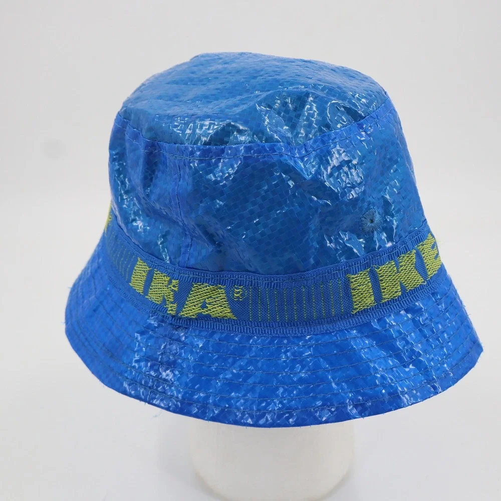 IKEA KNORVA Bucket Hat Blue Yellow Logo Streetwear 504.473.38 One Size‎